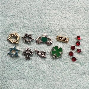 Floating Locket Charms : Jewish religious theme